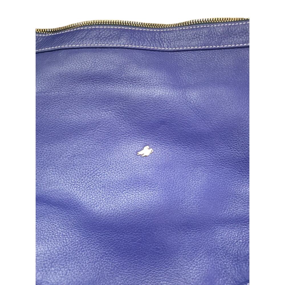 Bruno Rossi Firenze Pegasus Royal Blue Purple Italian Leather Crossbody PurseBag - Picture 2 of 7
